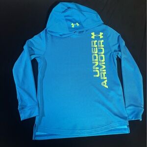 Under Armour Bright Blue Hoodie with Yellow Logo